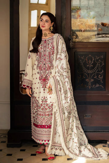 ASIM JOFA-3PC DHANAK SEQUENCE EMBROIDERED SHIRT WITH DHANAK EMBROIDERED SHAWL & DHANAK TOUSER-DPC- 4060
