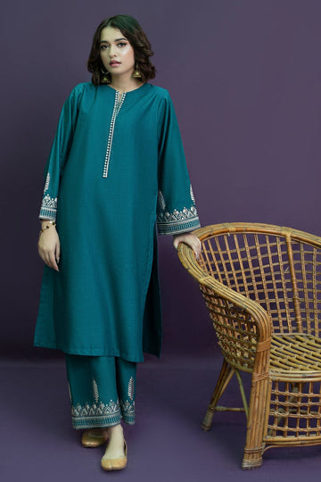 URGE-2PC DHANAK EMBROIDERED SHIRT AND EMBROIDRED TROUSER-DPC-113