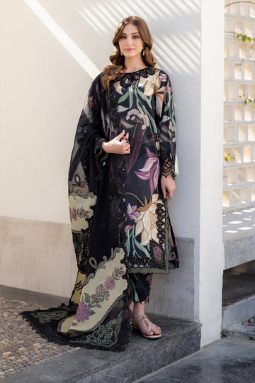 BAROQUE-3PC KHADDAR PRINTED EMB SHIRT WITH KHADDAR PRINTED EMB DUPATTA AND PRINTED TROUSER-DPC-1003