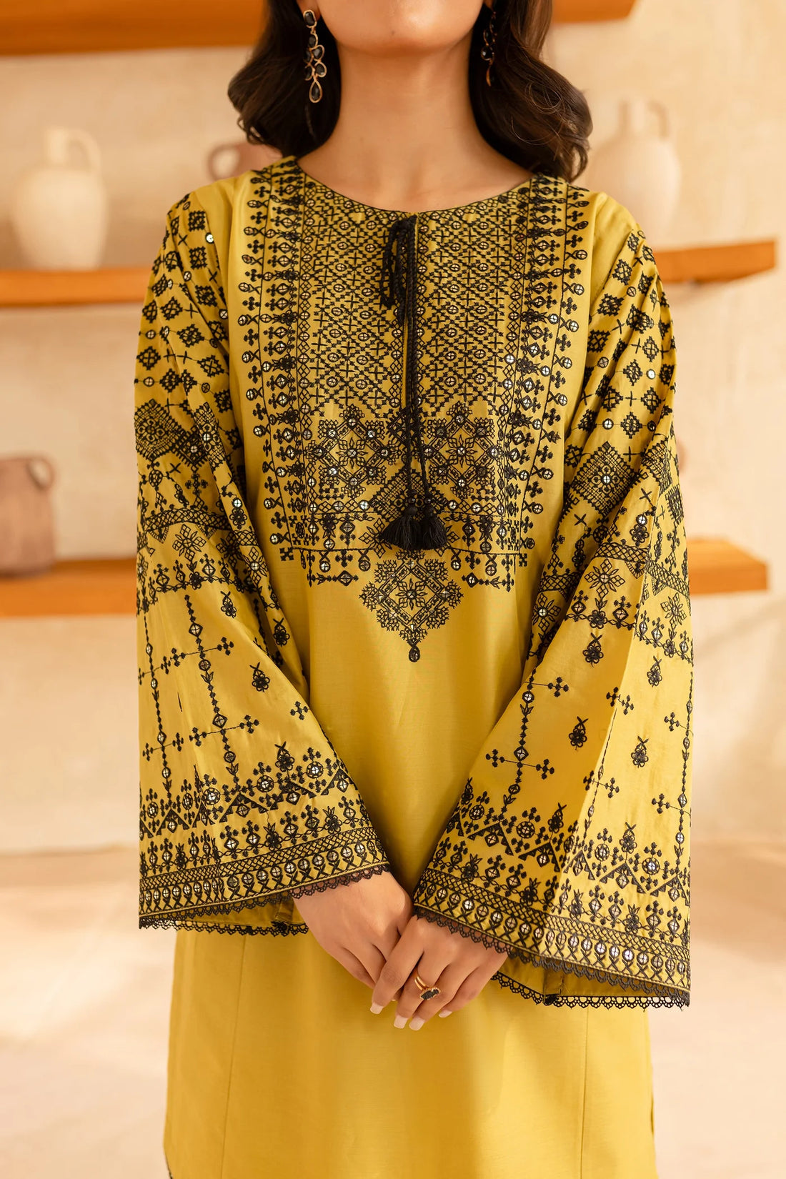 BATIK-2PC SEQUIN LAWN EMBROIDERED SHIRT WITH SEQUIN LAWN EMBROIDERED TROUSER-DPC-3480