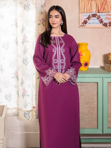 ‎URGE-2PC DHANAK EMBROIDRED SHIRT WITH DHANAK EMBROIDRED SLEEVES-DPC