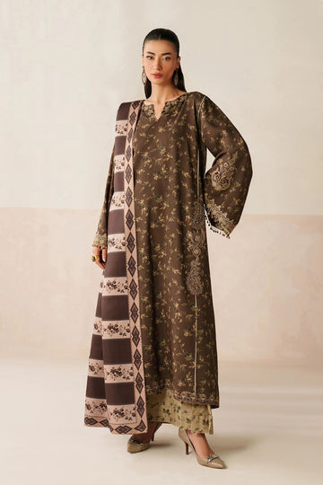 CHARIZMA-3PC KHADDAR PRINTED SHIRT WITH KHADDAR PRINTED DUPATTA AND PRINT TROUSER-DPC-