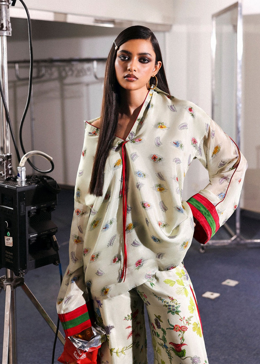 HUSSAIN REHAR-3PC SILK PRINTED SHIRT WITH SOFT SILK PRINTED DUPATTA & TROUSER DPC-3004