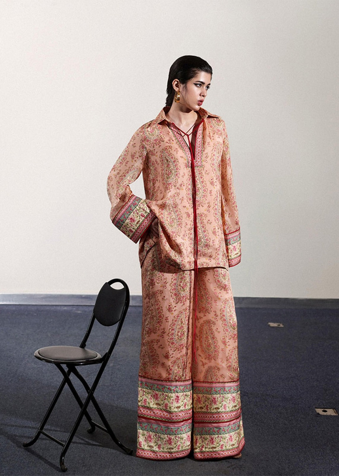 HUSSAIN REHAR-3PC SILK PRINTED SHIRT WITH SOFT SILK PRINTED DUPATTA & TROUSER DPC-3006