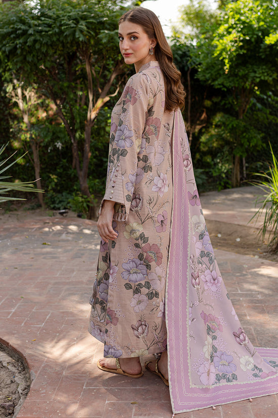 BAROQUE-3PC KHADDAR PRINTED SHIRT WITH KHADDAR PRINTED DUPATTA AND PRINT TROUSER-DPC-2642