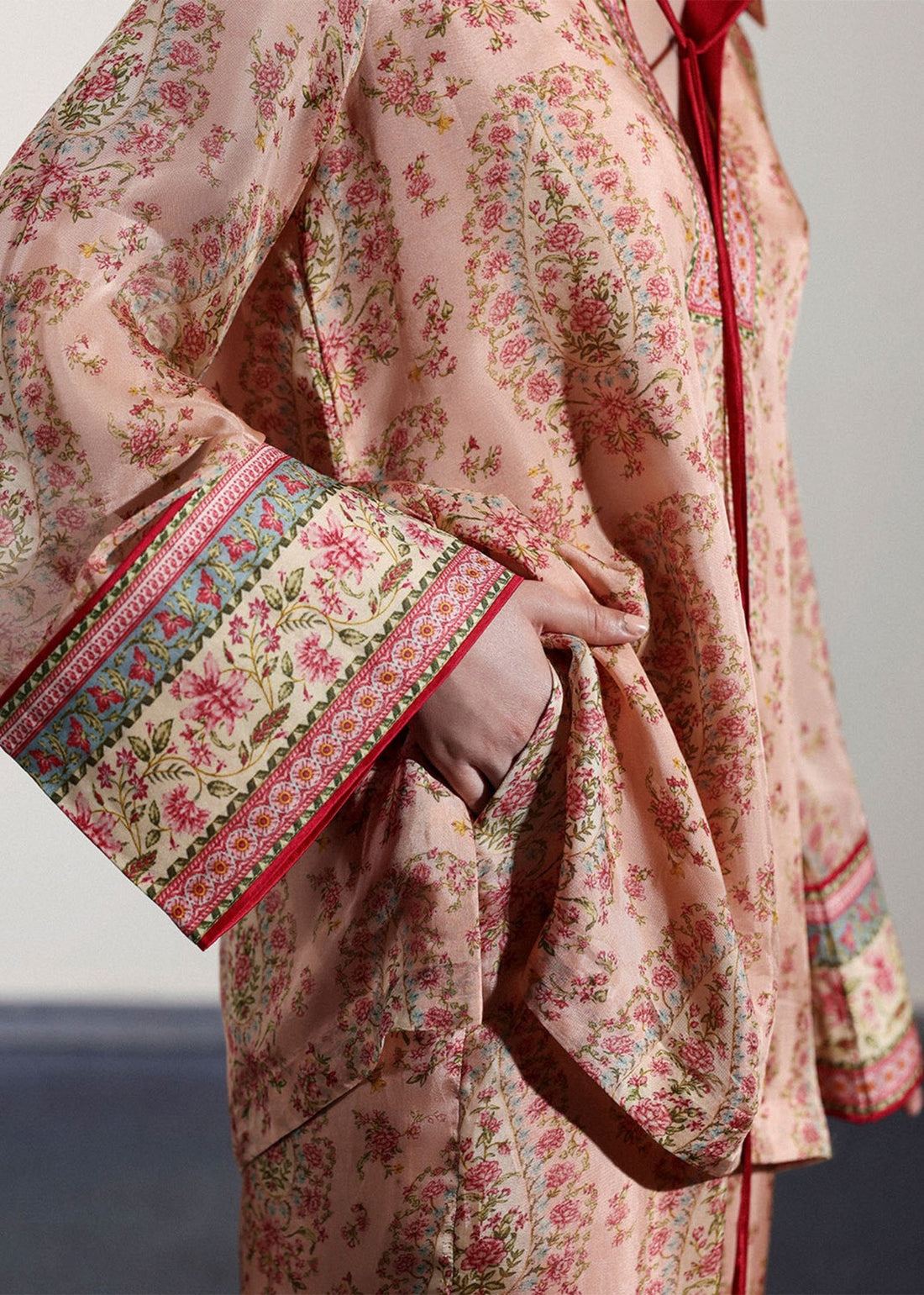 HUSSAIN REHAR-3PC SILK PRINTED SHIRT WITH SOFT SILK PRINTED DUPATTA & TROUSER DPC-3006