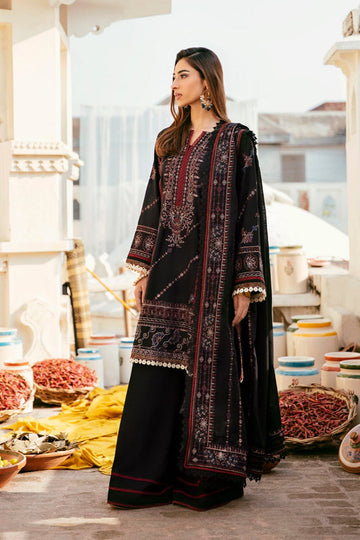 FLORENT-3PC DHANAK EMBROIDERED SHIRT WITH CHIFFON EMBROIDERED DUPATTA & TROUSER-DPC-4151