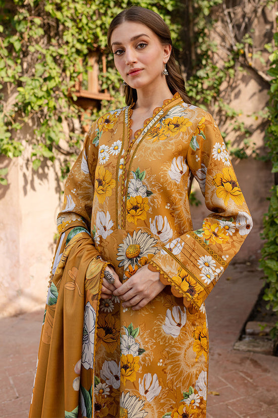 BAROQUE-3PC KHADDAR PRINTED SHIRT WITH KHADDAR PRINTED DUPATTA AND PRINT TROUSER-DPC-2643