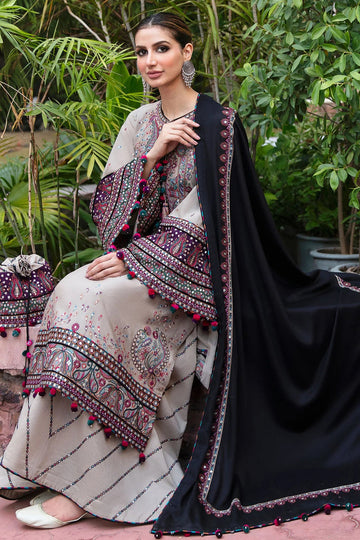 JAZMIN- 3PC LAWN EMBROIDERED SHIRT WITH BAMBER CHIFFON EMB DUPATTA AND TROUSER-DPC-4227