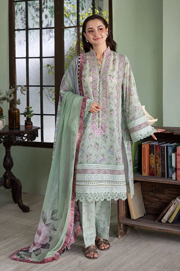 SOBIA NAZIR-3PC KARANDI PRINTED EMBROIDERED SHIRT WITH KARANDI PRINTED DUPATTA AND TROUSER-DPC-2564