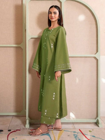 URGE-2PC LAWN EMBROIDERED SHIRT WITH LAWN EMBROIDRED TROUSER-DPC-