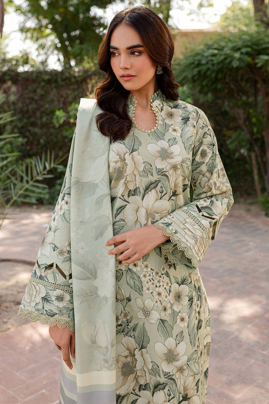 BAROQUE-3PC KHADDAR PRINTED SHIRT WITH KHADDAR PRINTED DUPATTA AND PRINT TROUSER-DPC-2648