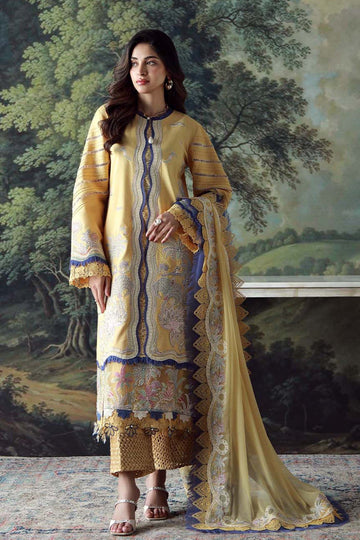 JADE - 3PC LAWN HEAVY EMBROIDERED SHIRT WITH CHIFFON EMBROIERED DUPATTA AND EMB TROUSER-DPC-3802