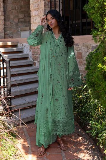 QALAMQAR - 3PC LAWN EMBROIDERED SHIRT WITH KHADDI NET DUPATTA AND TROUSER -DPC-4233