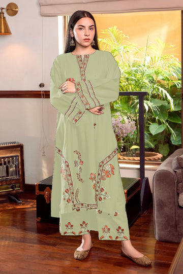 URGE-2PC LAWN EMBROIDERED SHIRT WITH LAWN EMBROIDRED TROUSER-DPC-