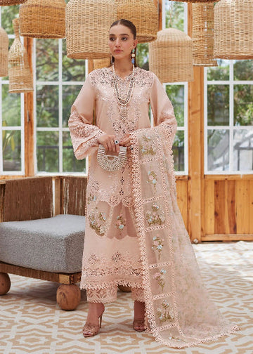 CRISMON- 3PC LAWN HEAVY EMBROIDERED SHIRT WITH BAMBER CHIFFON EMB DUPATTA AND TROUSER-DPC-4049