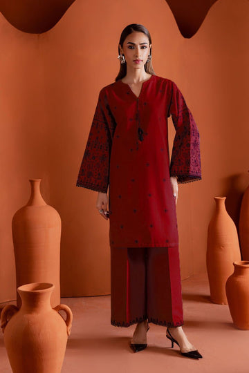 URGE-2PC LAWN EMBROIDERED SHIRT WITH LAWN EMBROIDRED TROUSER-DPC-