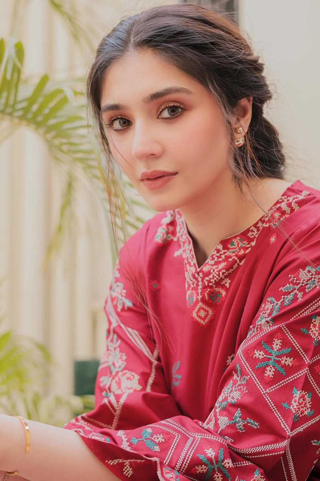 URGE-2PC DHANAK EMBROIDERED SHIRT AND EMBROIDRED TROUSER-DPC-126