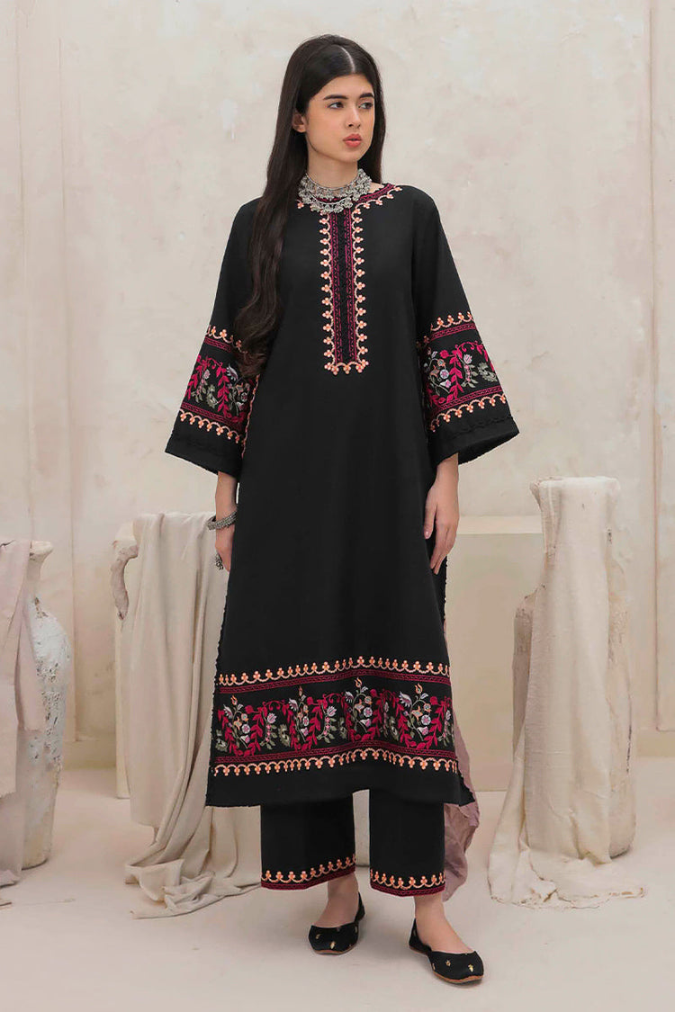 MUSHQ-2PC DHANAK EMBROIDERED SHIRT & EMBROIDERED TROUSER-DPC-112