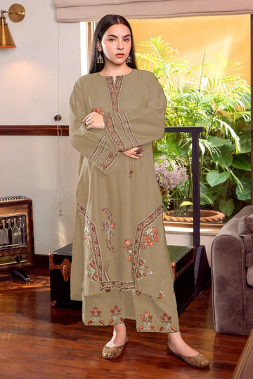 URGE-2PC DHANAK EMBROIDERED SHIRT AND EMBROIDRED TROUSER-DPC-132