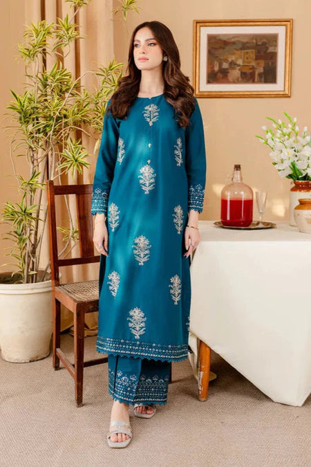 BATIK-2PC DHANAK SEQUIN EMBROIDRED SHIRT AND EMBROIDRED TROUSER-DPC-107