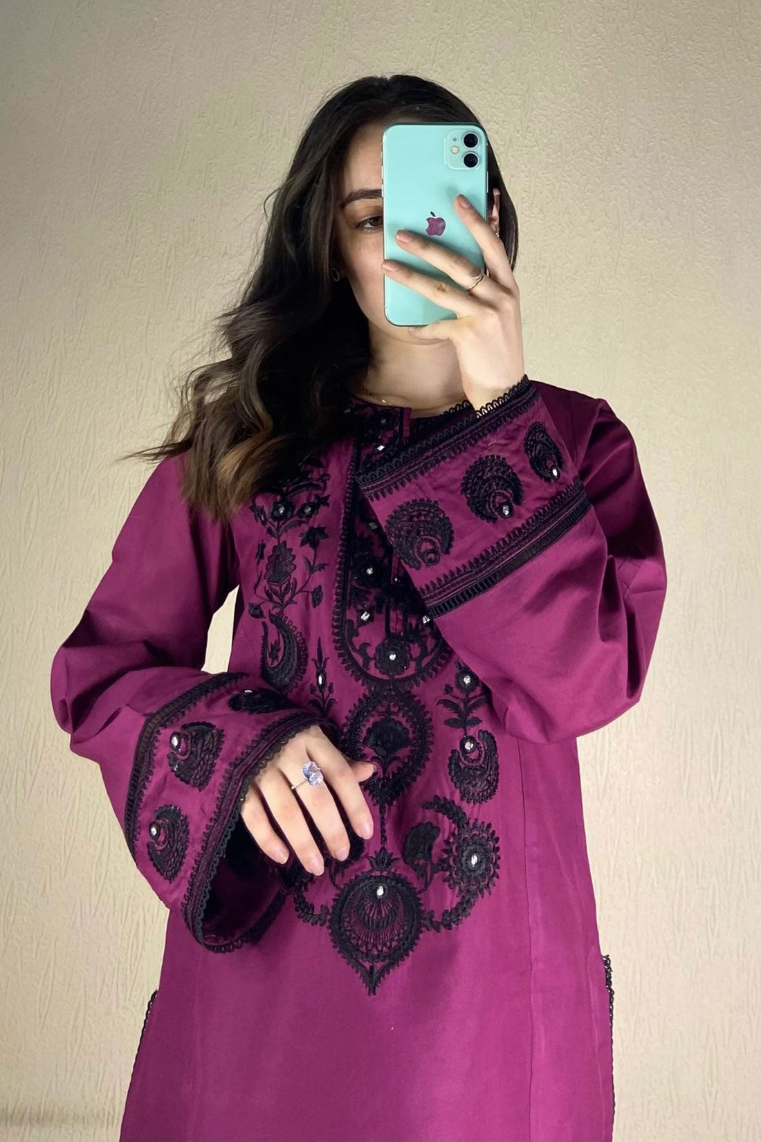 ZIVA-3PC DHANAK EMBROIDERED SHIRT WITH CHIFFON DUPATTA AND EMB TROUSER DPC-4168