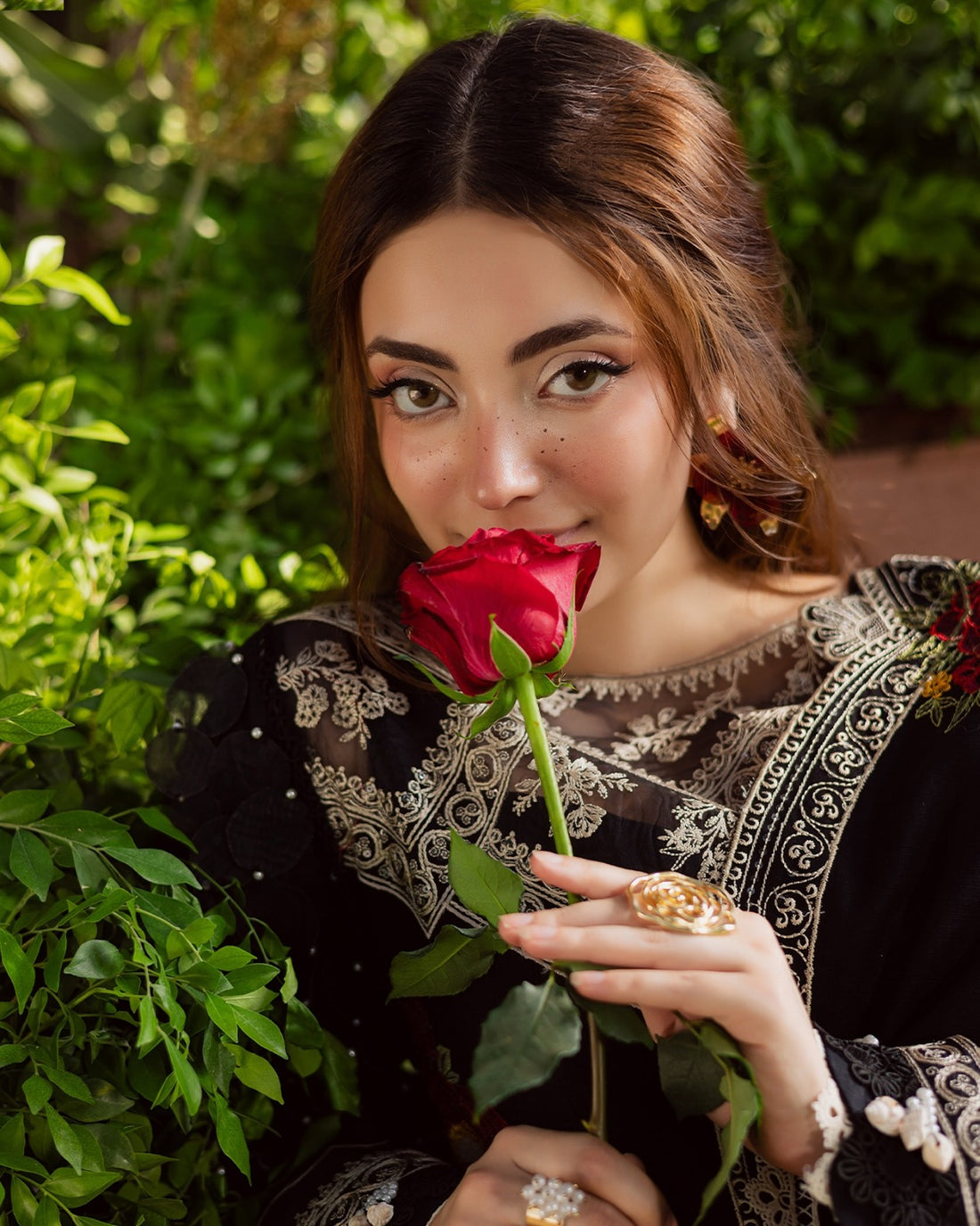 PARISHAY-3PC DHANAK EMBROIDERED SHIRT WITH DHANAK EMBROIDERED SHAWL AND TROUSER-DPC-151