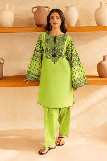 URGE-2PC LAWN EMBROIDERED SHIRT WITH LAWN EMBROIDRED TROUSER-DPC-
