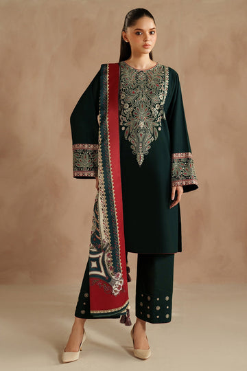 JAZMIN- 3PC LAWN EMBROIDERED SHIRT WITH SLUB MUNAAR DUPATTA AND EMB TROUSER -DPC-3672