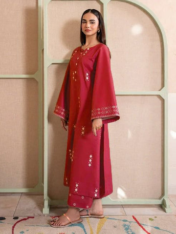 URGE-2PC LAWN EMBROIDERED SHIRT WITH LAWN EMBROIDRED TROUSER-DPC-