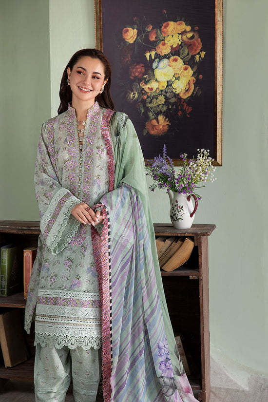 SOBIA NAZIR-3PC KARANDI PRINTED EMBROIDERED SHIRT WITH KARANDI PRINTED DUPATTA AND TROUSER-DPC-2564