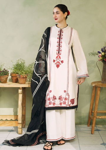 ZAHRA SHAHJAHAN- 3PC LAWN EMBROIDERED SHIRT WITH DIAMOND PRINTED DUPATTA-DPC-2738