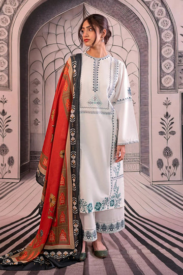 URGE - 3PC LAWN EMBROIDERED SHIRT WITH MONARK PRINTED DUPATTA AND EMB TROUSER DPC-3758