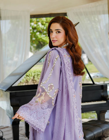 ELAF - 3PC LAWN EMBROIDERED SHIRT WITH KHADDI NET DUPATTA AND TROUSER -DPC-4561