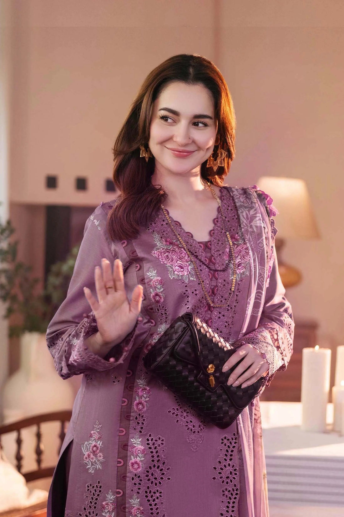 JADE- 3PC LAWN EMBROIDERED SHIRT WITH PRINTED CHIFFON DUPATTA AND TROUSER-DPC-2313