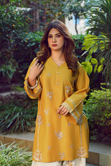 URGE-2PC DHANAK EMBROIDERED SHIRT WITH DHANAK EMBROIDERED TROUSER-DPC-200