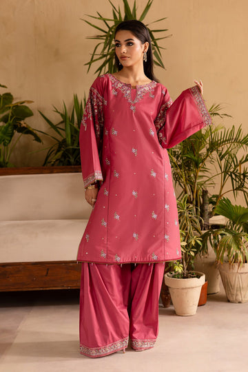 BATIK-2PC DHANAK EMBROIDERED SHIRT & EMBROIDERED TROUSER-DPC-114